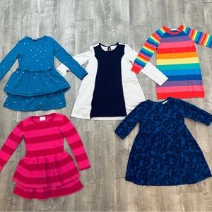 Hanna Andersson Girls long sleeve dresses lot size 120 (size 6-7)